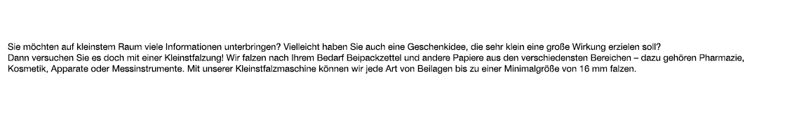ekleinstfalzung